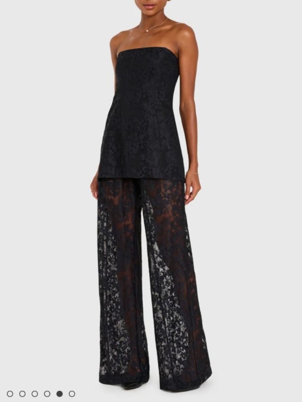 Amanda Uprichard Mariko Lace Pants Wide Leg Unlined